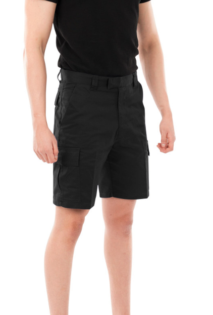 Mens Black Cargo Work Shorts