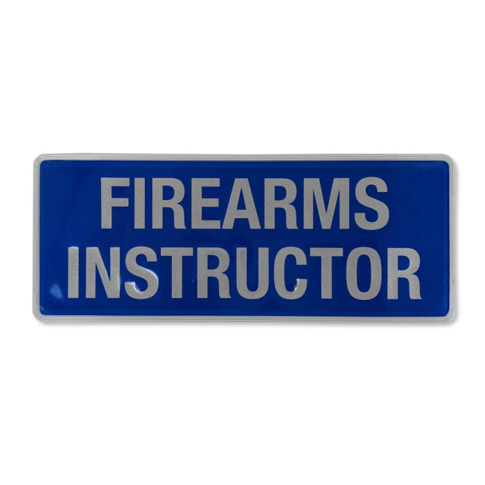 Reflective Firearms Instructor Badge - Large Blue