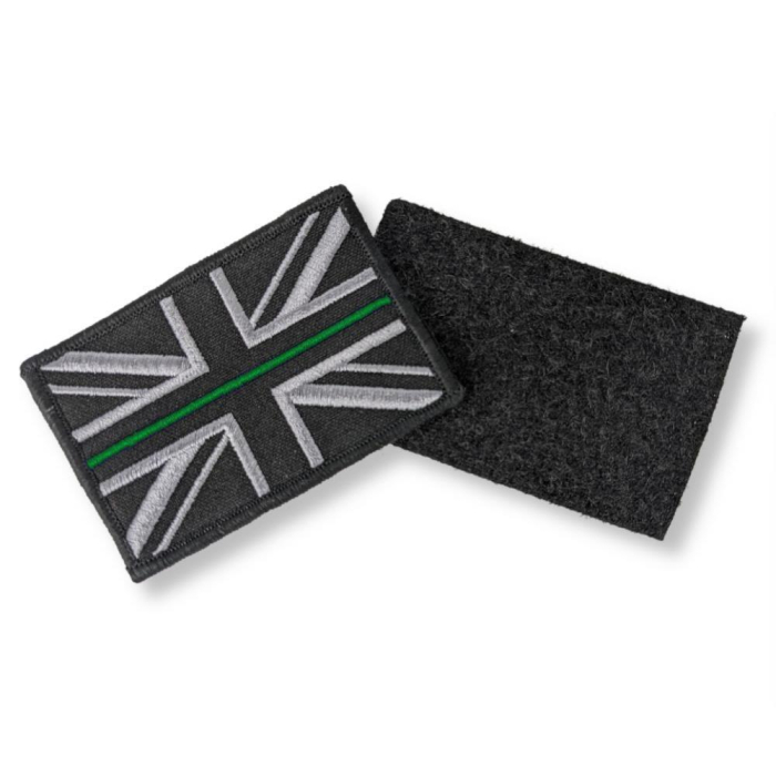 Protec Thin Green line Union Jack Velcro patch