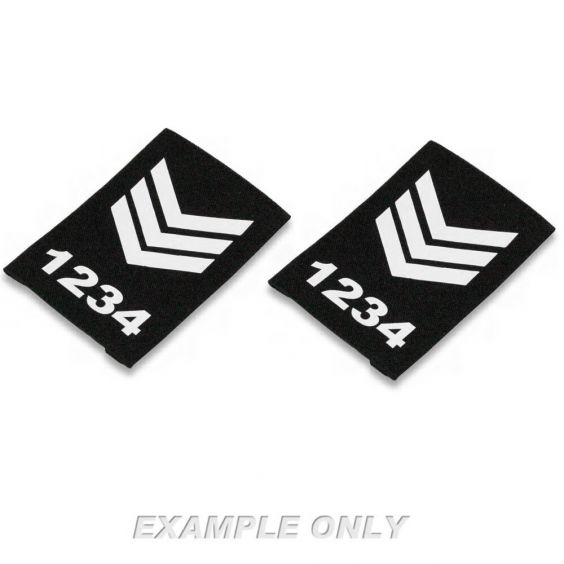 Protec black custom printed sergeant slider epaulettes