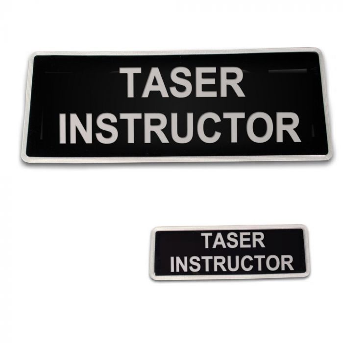 Reflective Taser Instructor Badge Set Black