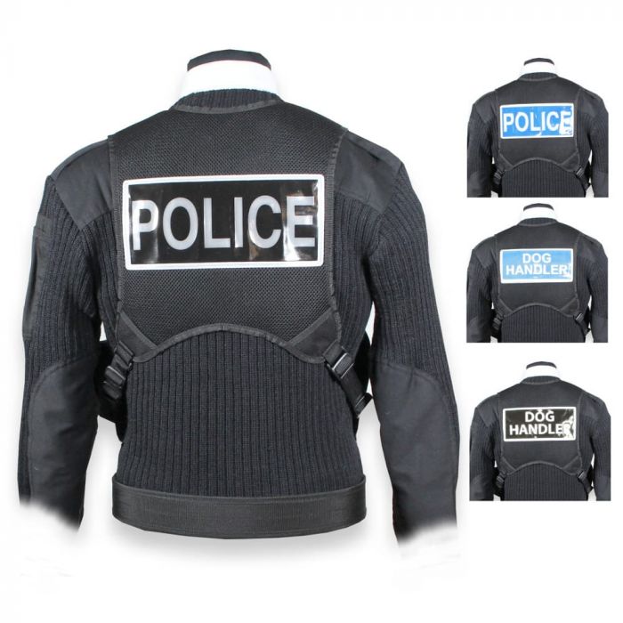 Black Police Mini Equipment Vest with Airwave Docks