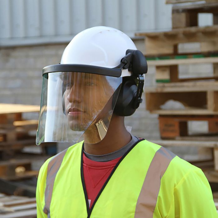 EVO3 PPE Helmet with Ear Defenders & 20cm Visor