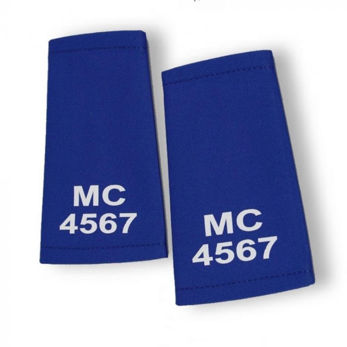 Protec Large Blue Custom Printed Epaulette Sliders