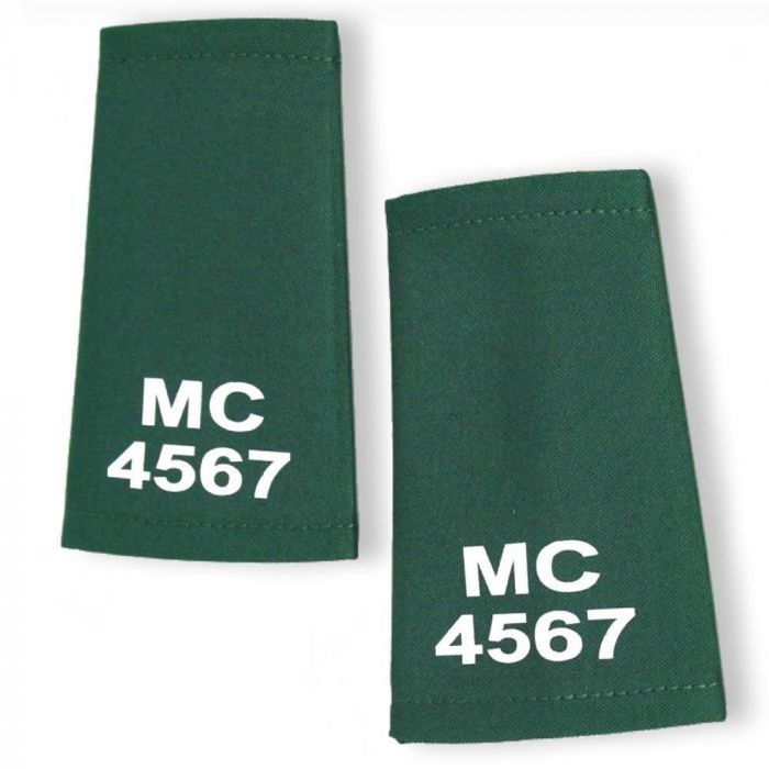 Protec Large Dark Green Custom Printed Epaulette Sliders