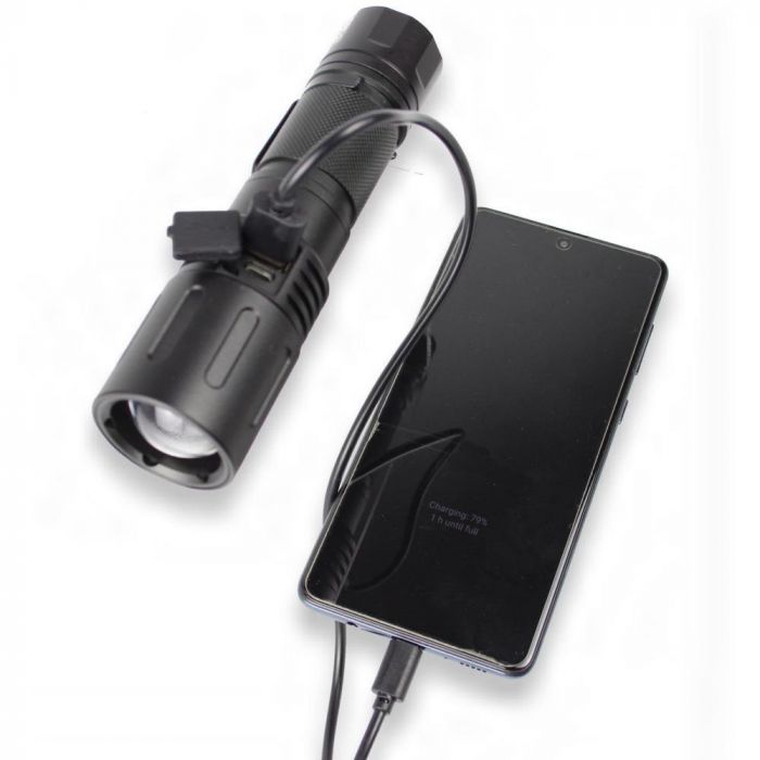 Protec T1500L 1500 Lumen Rechargeable LED Torch and Power Bank
