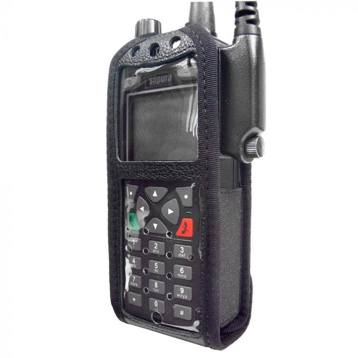 Leather radio case for Sepura STP8000 Radios