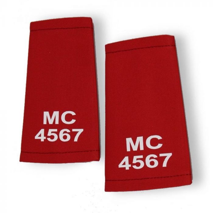 Protec Large Red Custom Printed Epaulette Sliders