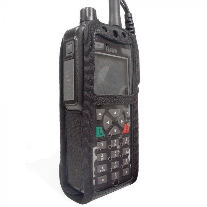 Leather radio case for Sepura STP8000 Radios