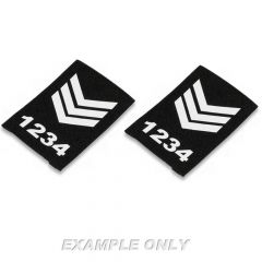 Protec black custom printed sergeant slider epaulettes
